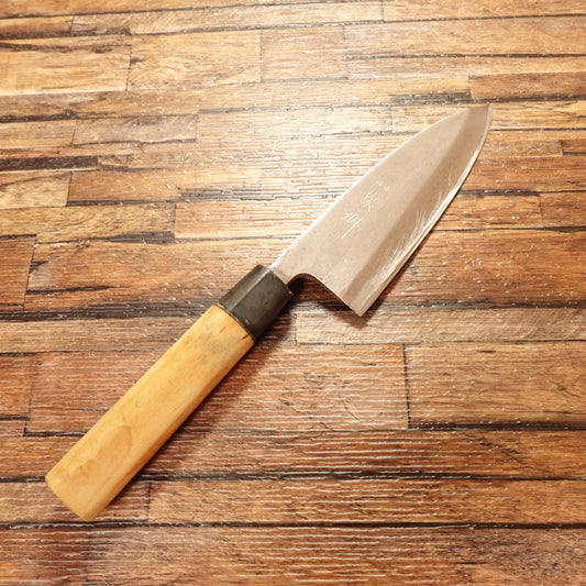 Hiroaki Deba Knife, Sharpened, Hagane, Single Bevel, 135mm
