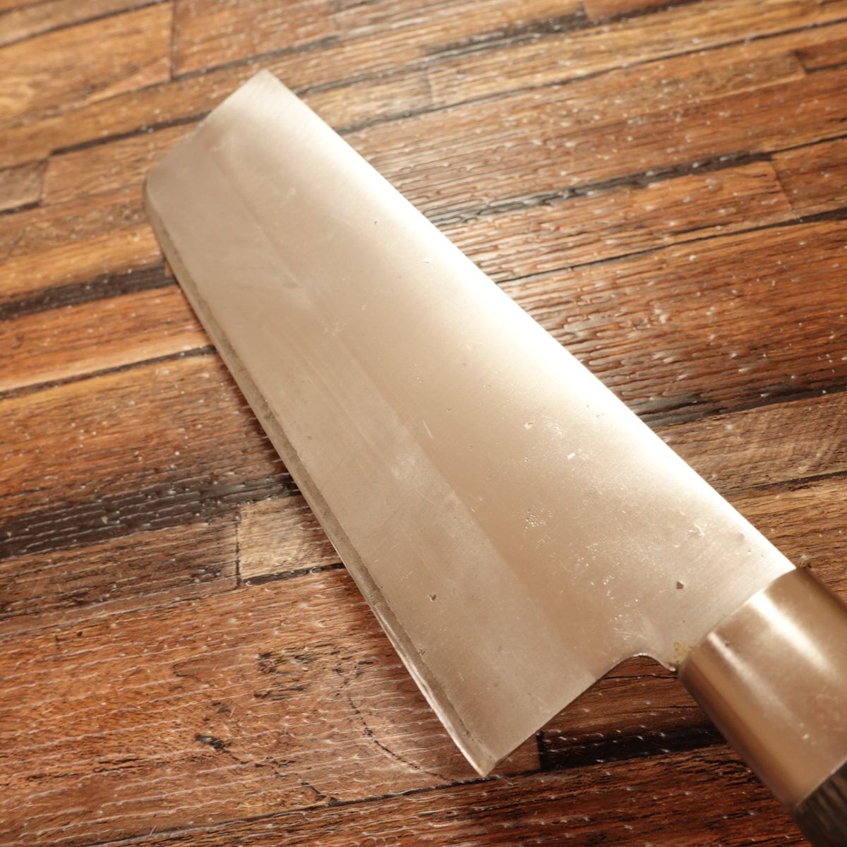 Hiromoto Nakiri Knife, Sharpened, Nakiri, Double-Bevel, Hagane Honwarikomi, 160mm