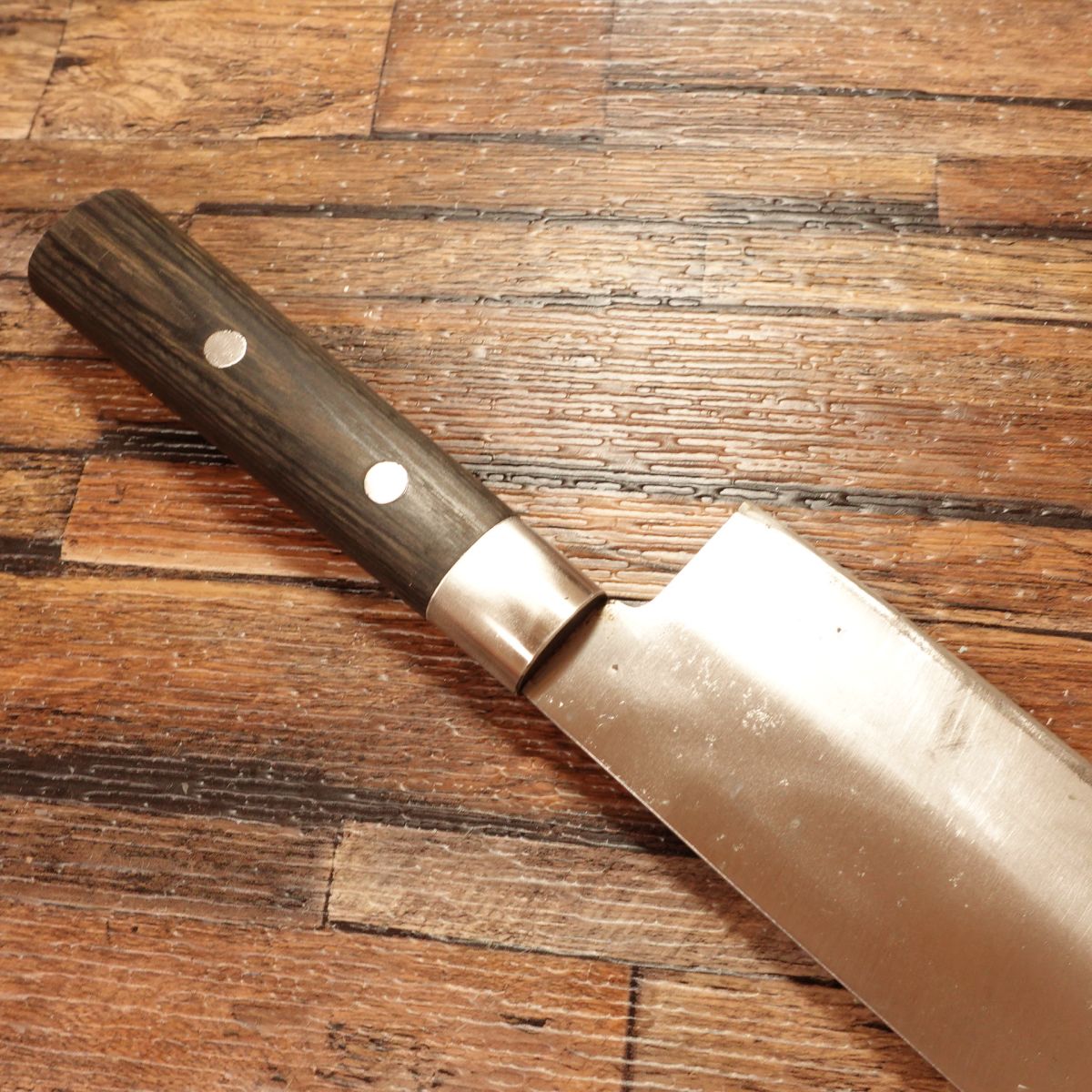 Hiromoto Nakiri Knife, Sharpened, Nakiri, Double-Bevel, Hagane Honwarikomi, 160mm