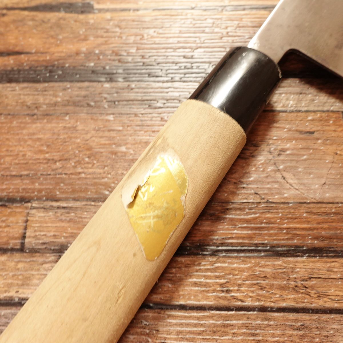Tadafusa Nakiri Knife, Sharpened, "Tora" Inscribed, With Seal, Nakiri, 160mm