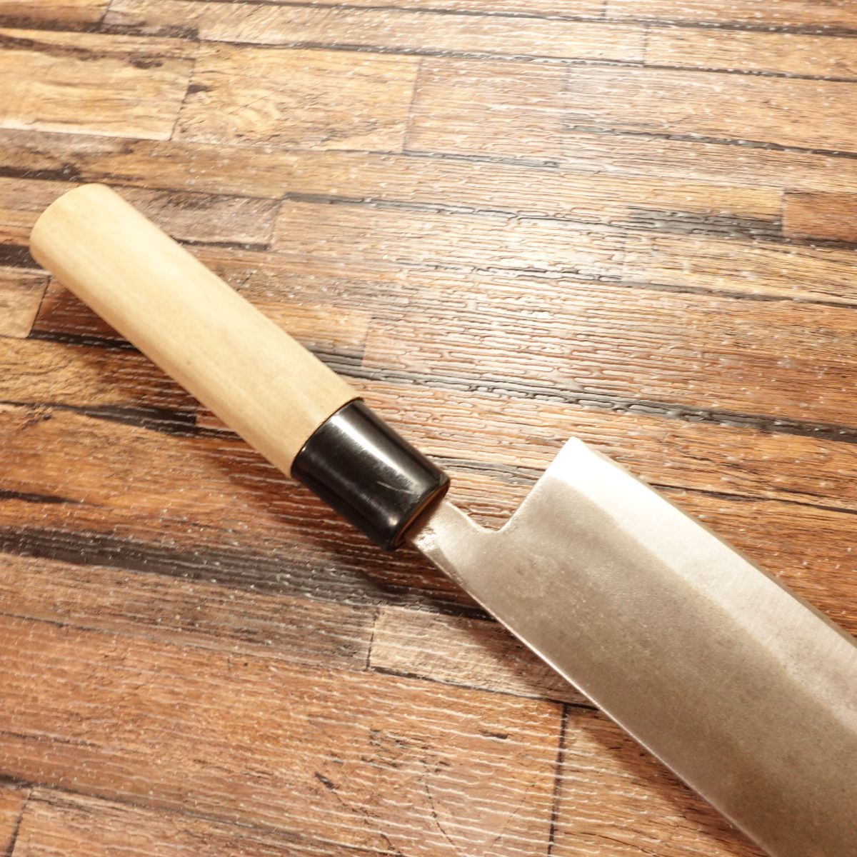 Tadafusa Nakiri Knife, Sharpened, "Tora" Inscribed, With Seal, Nakiri, 160mm