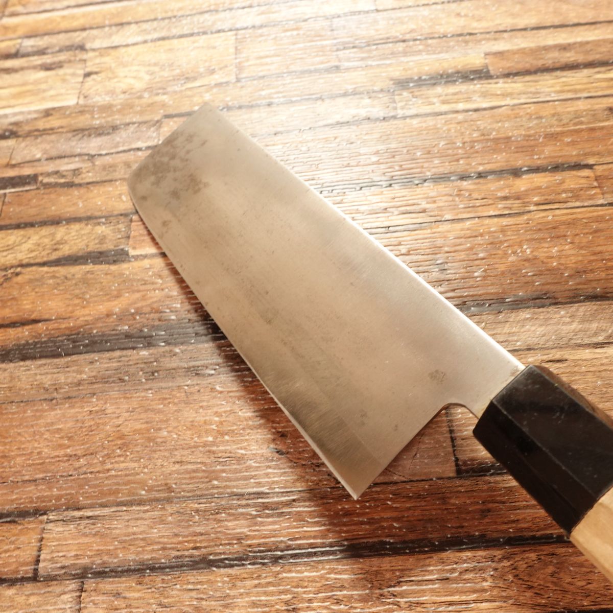 Yawaragi Nakiri Knife, Sharpened, Wa, Nakiri, Octagonal Handle, Unique Shape, 160mm
