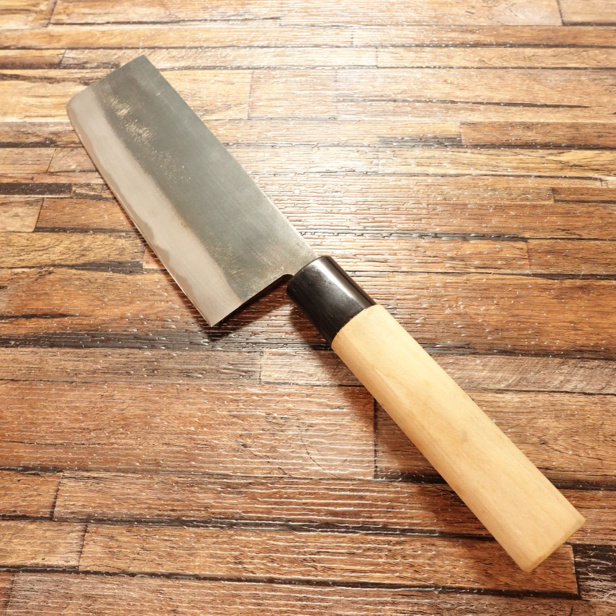 Munetaka Nakiri Knife, Sharpened, Black-Forged, Nakiri, Betsuuchi, Unused Stored Item, 165mm