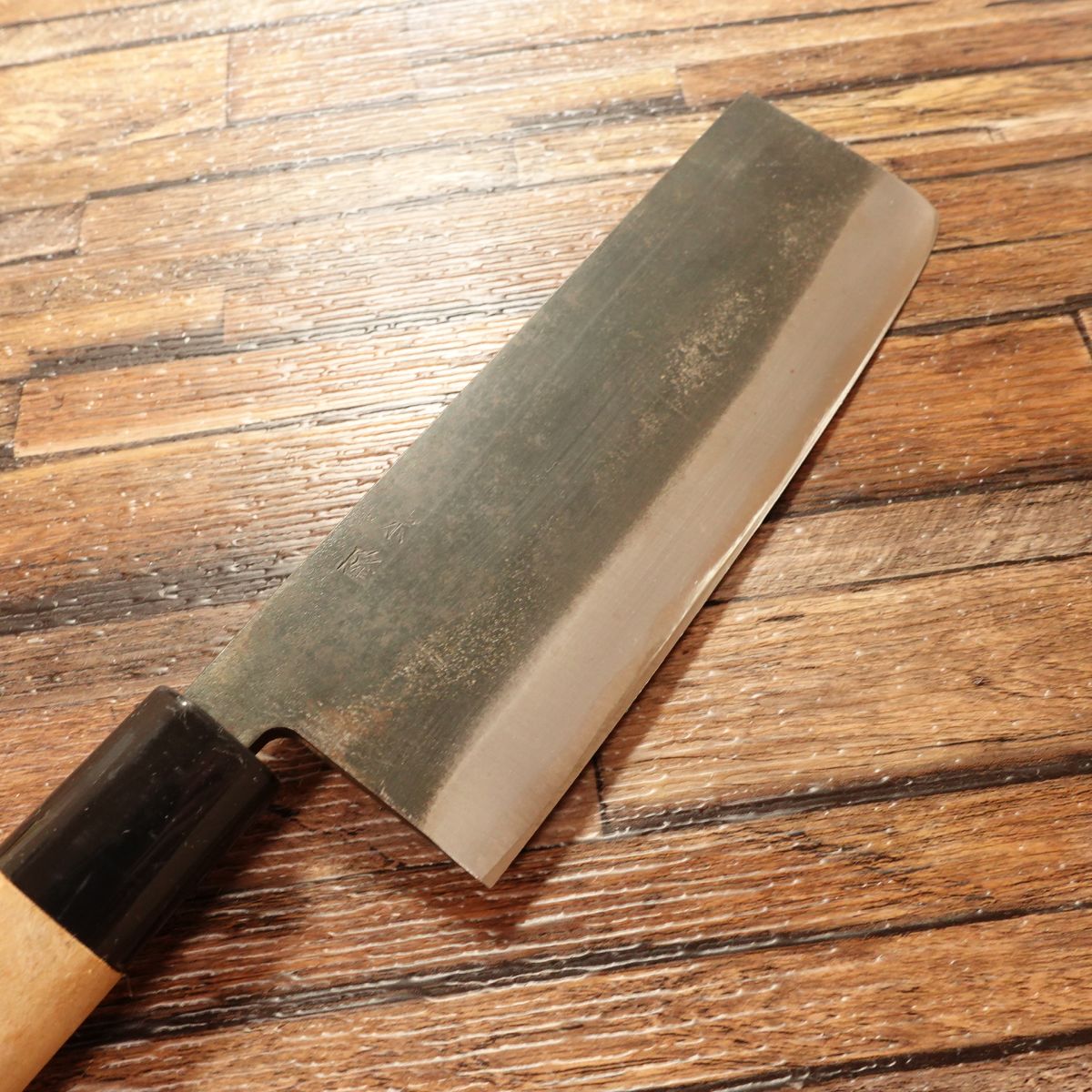 Munetaka Nakiri Knife, Sharpened, Black-Forged, Nakiri, Betsuuchi, Unused Stored Item, 165mm