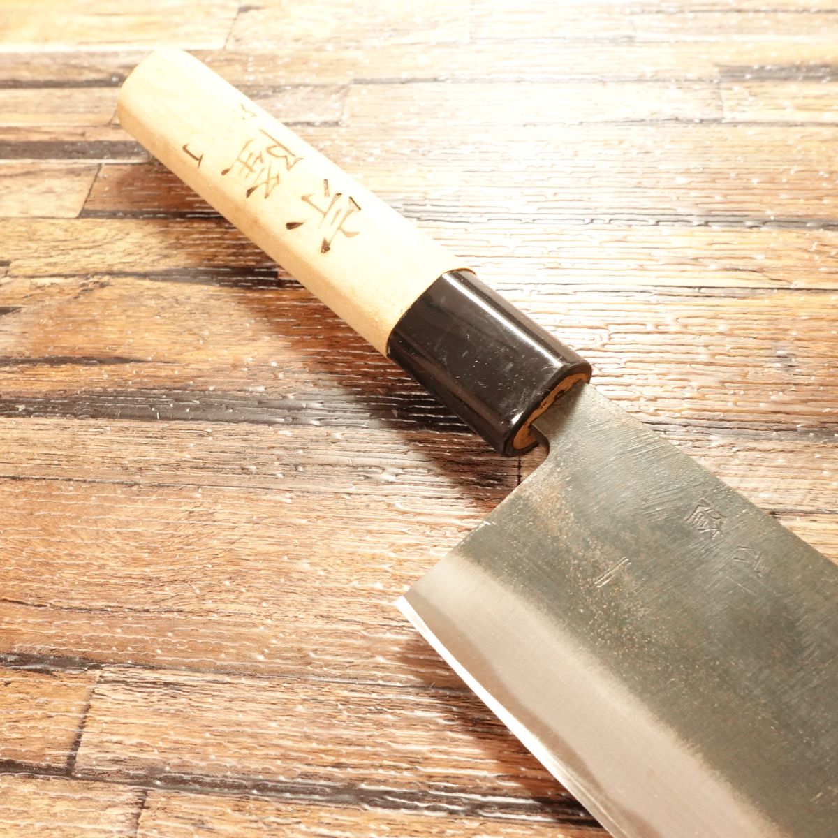 Munetaka Nakiri Knife, Sharpened, Black-Forged, Nakiri, Betsuuchi, Unused Stored Item, 165mm