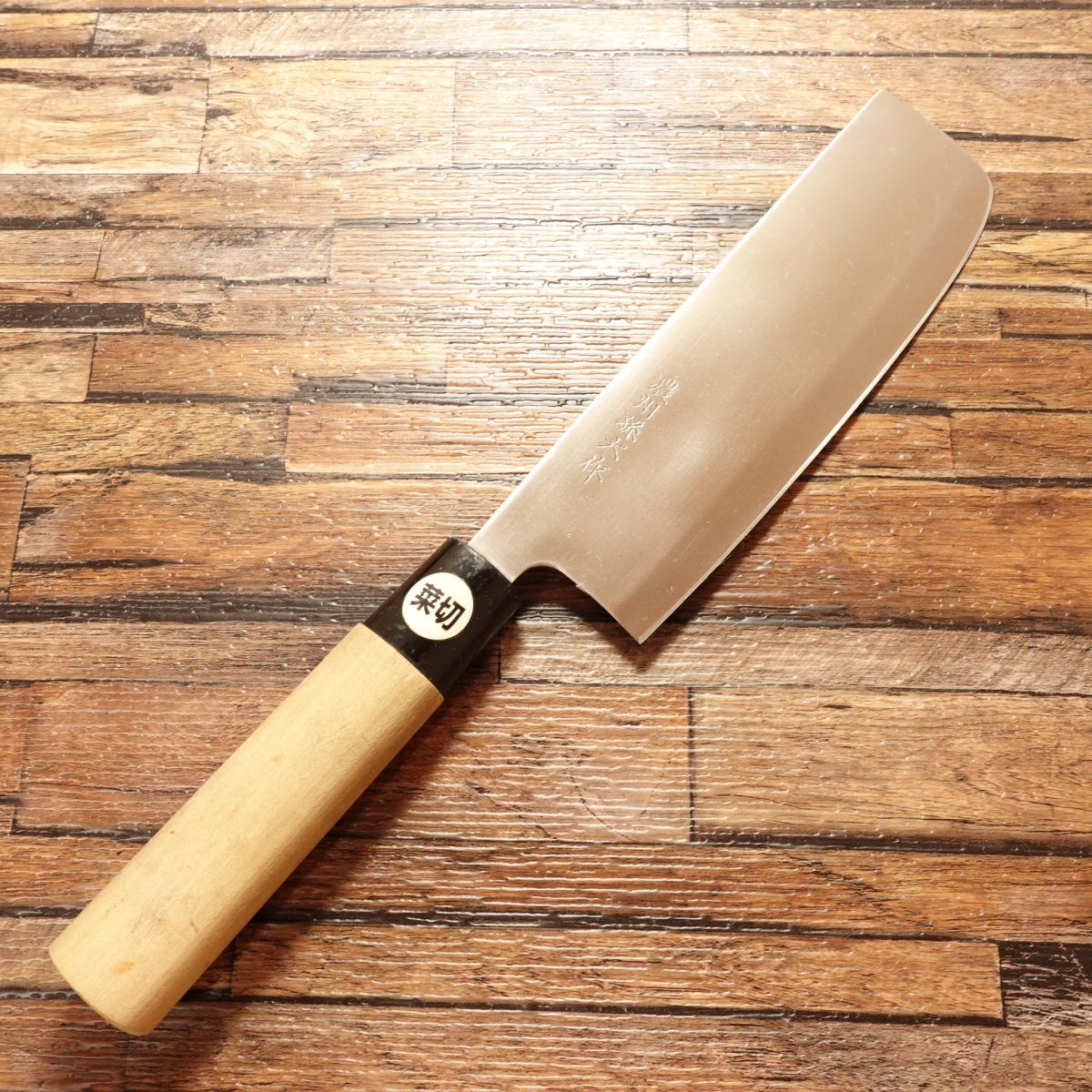 Noshu Magoroku Saku Nakiri Knife, Sharpened, Thin-Blade, Stainless Steel, Nakiri, Nearly Unused Stored Item, 165mm