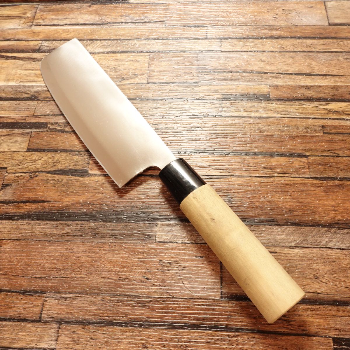 Noshu Magoroku Saku Nakiri Knife, Sharpened, Thin-Blade, Stainless Steel, Nakiri, Nearly Unused Stored Item, 165mm