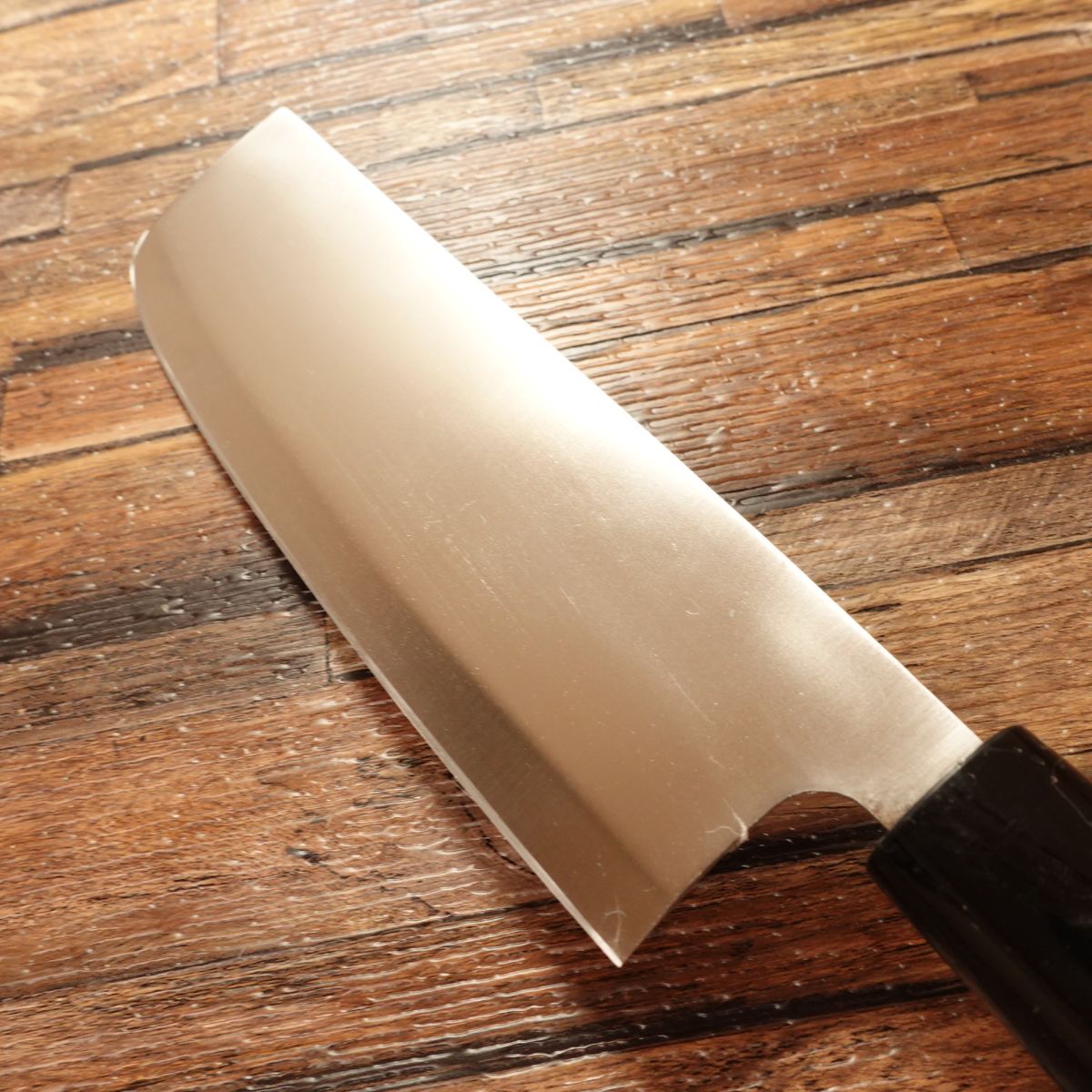 Noshu Magoroku Saku Nakiri Knife, Sharpened, Thin-Blade, Stainless Steel, Nakiri, Nearly Unused Stored Item, 165mm