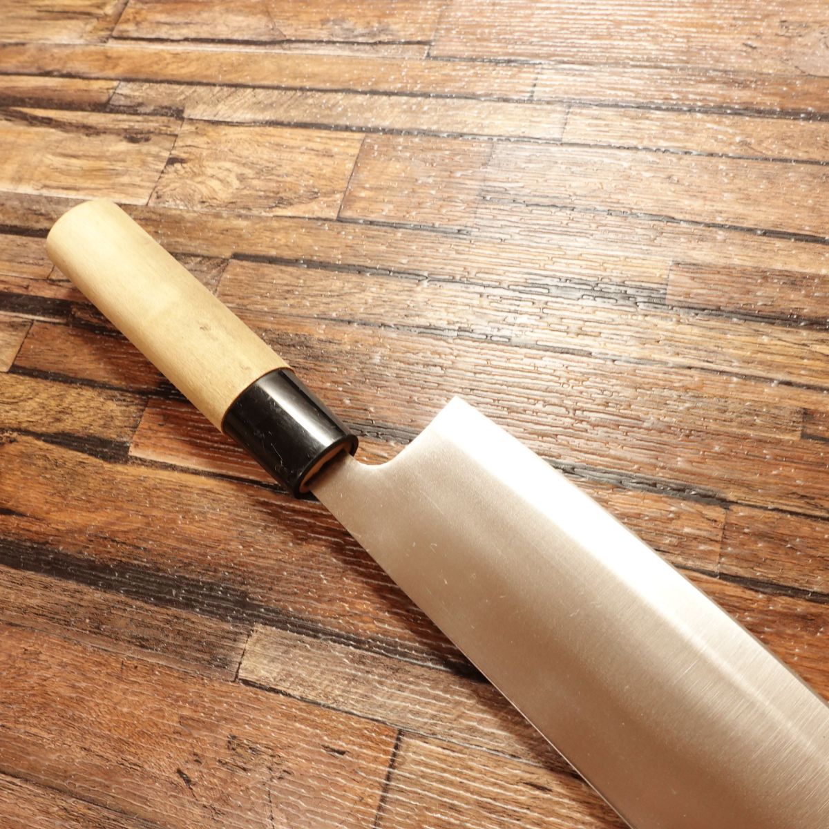 Noshu Magoroku Saku Nakiri Knife, Sharpened, Thin-Blade, Stainless Steel, Nakiri, Nearly Unused Stored Item, 165mm