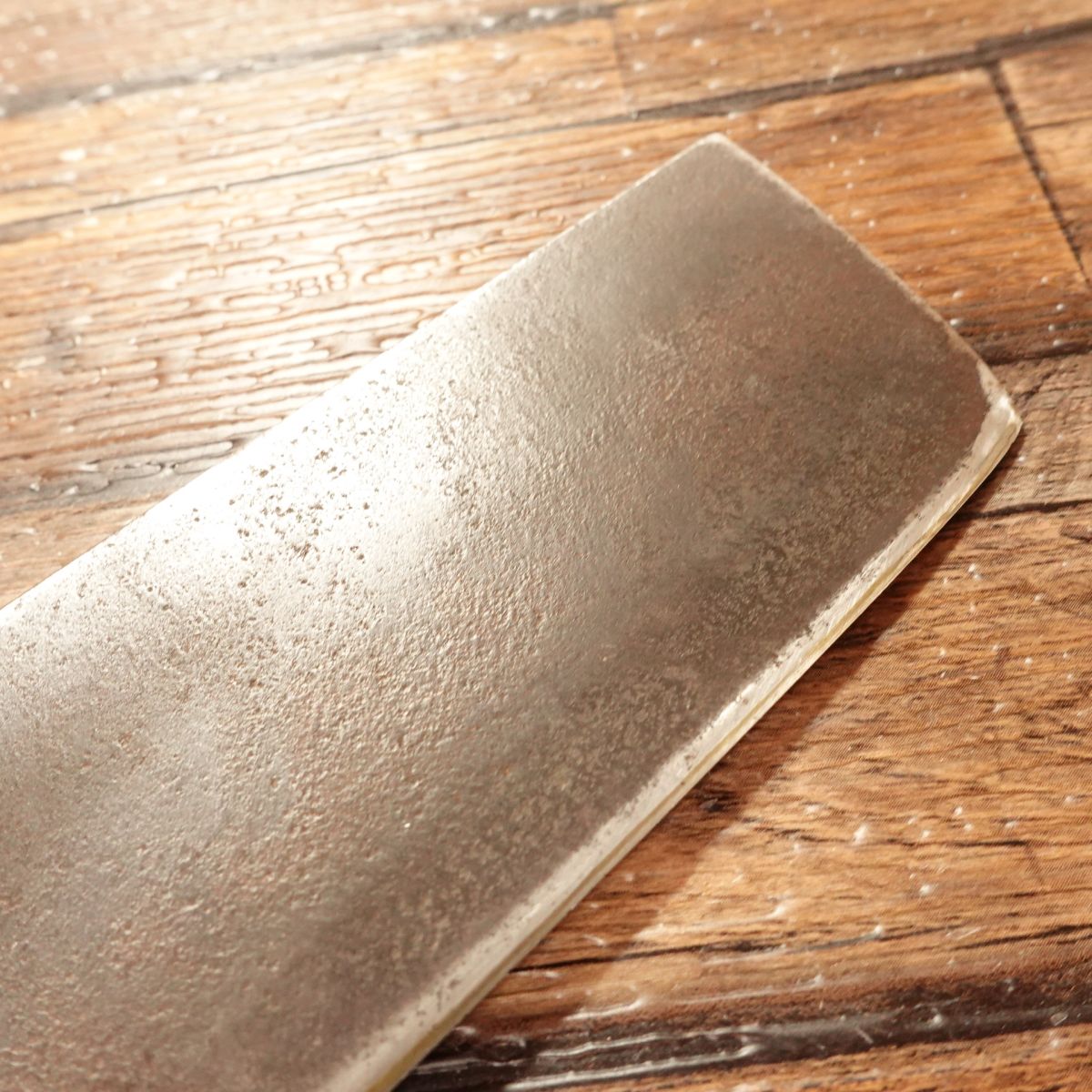 Hirotomo Nakiri Knife, Sharpened, Hagane Steel, Black-Forged with Patina Finish, 165mm