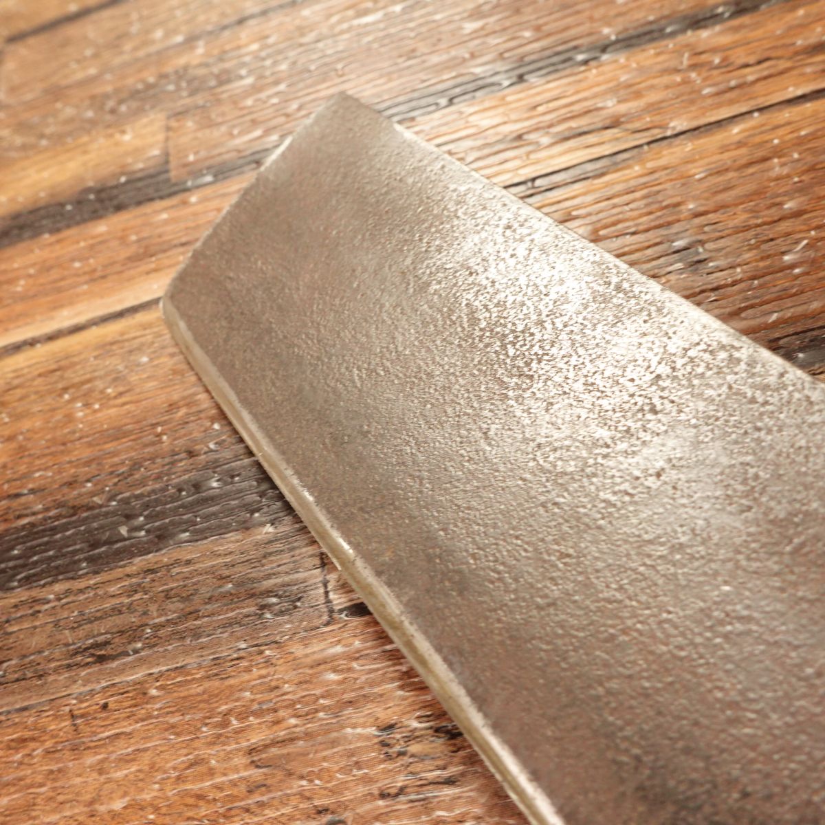 Hirotomo Nakiri Knife, Sharpened, Hagane Steel, Black-Forged with Patina Finish, 165mm