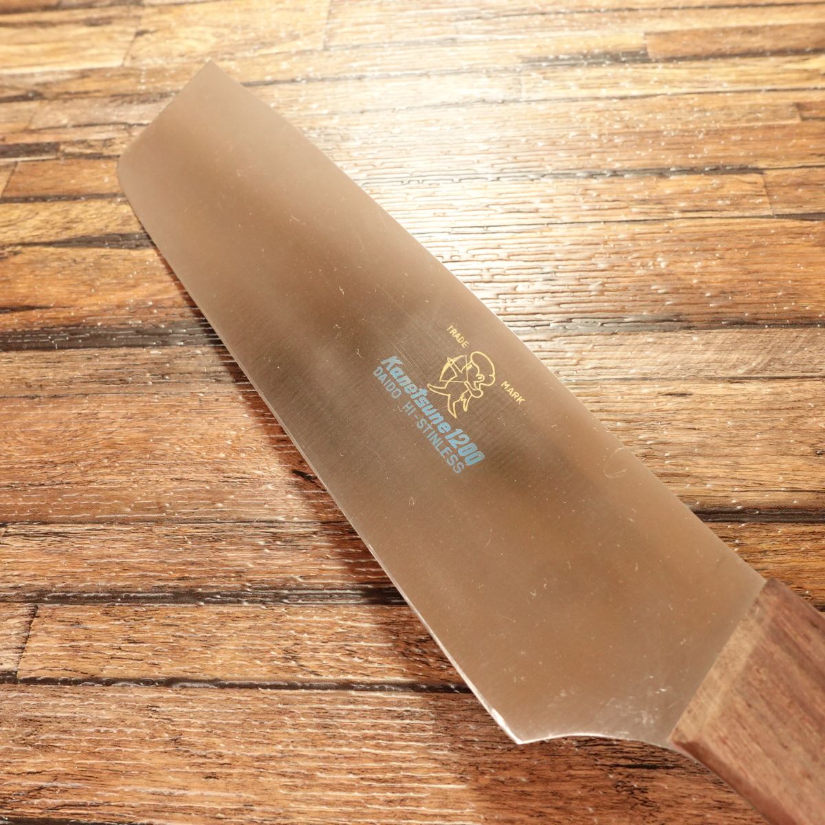 Kanetsune Large Nakiri Knife, Sharpened, DAIDO Hi-Stainless Steel, 210mm
