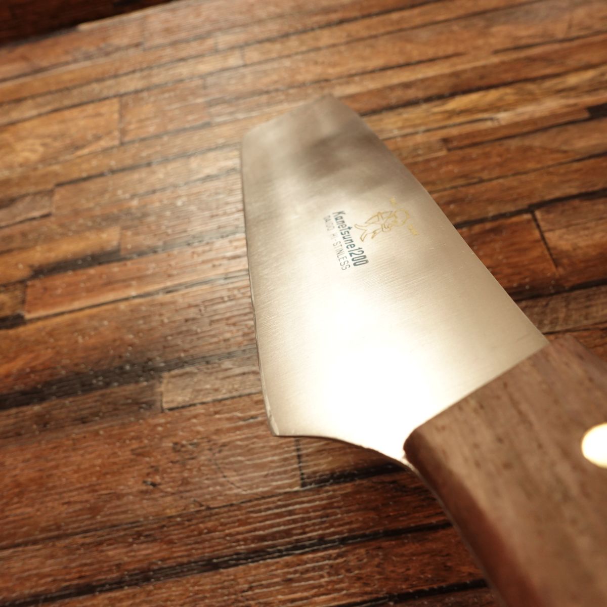 Kanetsune Large Nakiri Knife, Sharpened, DAIDO Hi-Stainless Steel, 210mm