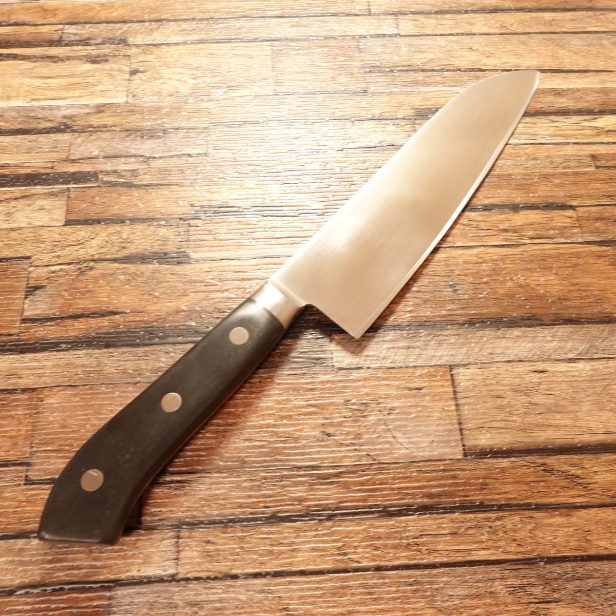 Kiya Santoku Knife, Sharpened, Edelweiss Series, All-Purpose Knife, No.160, Stainless Steel, 180mm