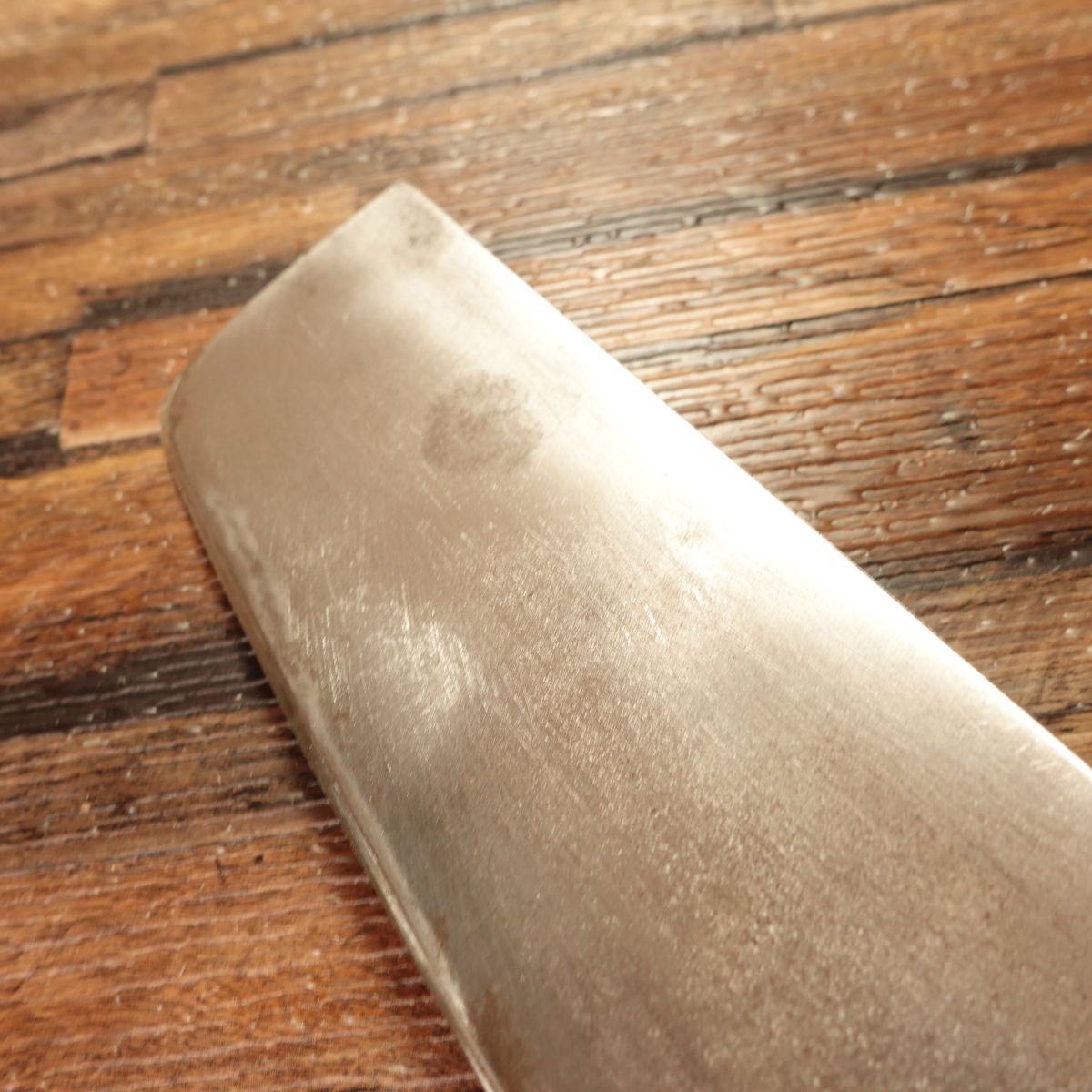 Kawashimaya Nakiri Knife, Sharpened, Kawashimaya Custom Order, Red Handle, 165mm