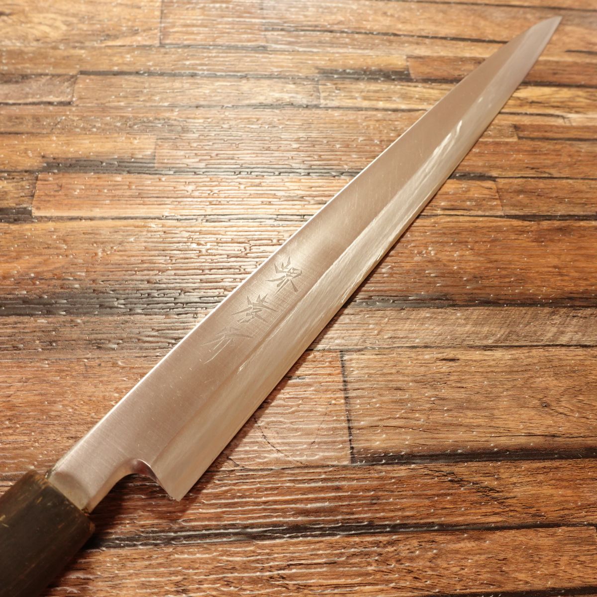 Sakai Takayuki Yanagiba Knife, Sharpened, Water Buffalo Handle, Gin-San Stainless Steel (Ginsan No.3), Sashimi Knife, Boxed, 300mm