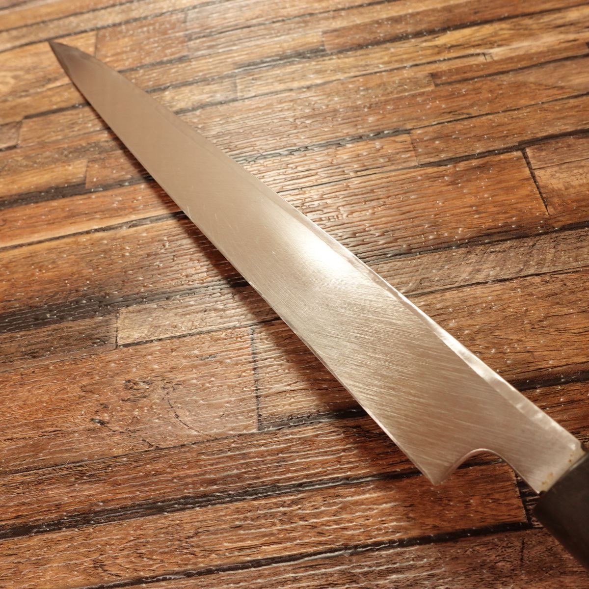 Sakai Takayuki Yanagiba Knife, Sharpened, Water Buffalo Handle, Gin-San Stainless Steel (Ginsan No.3), Sashimi Knife, Boxed, 300mm