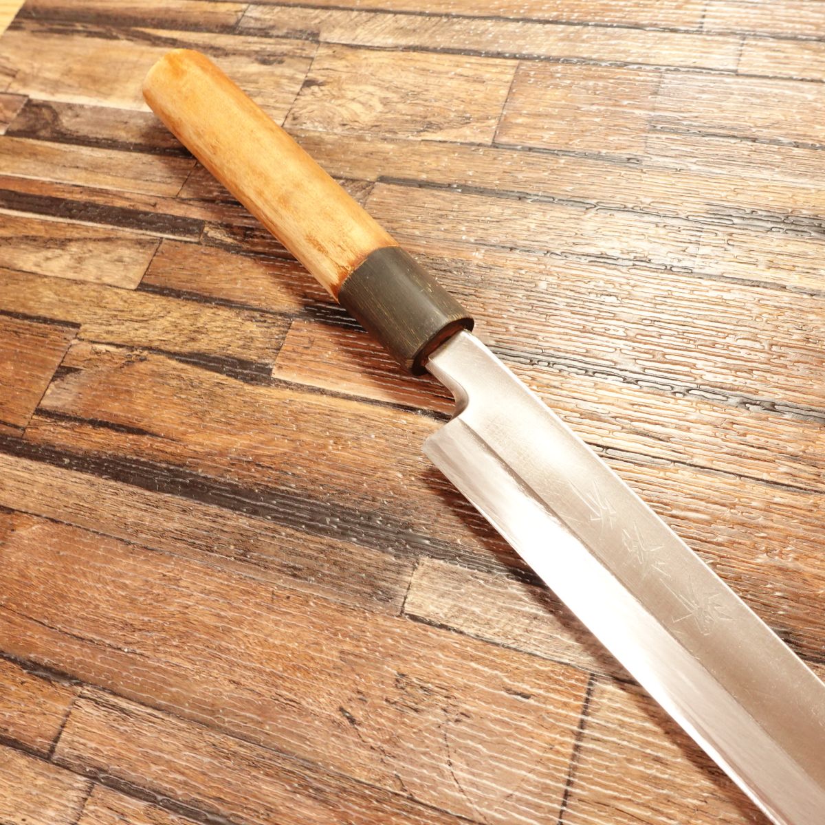 Sakai Takayuki Yanagiba Knife, Sharpened, Water Buffalo Handle, Gin-San Stainless Steel (Ginsan No.3), Sashimi Knife, Boxed, 300mm