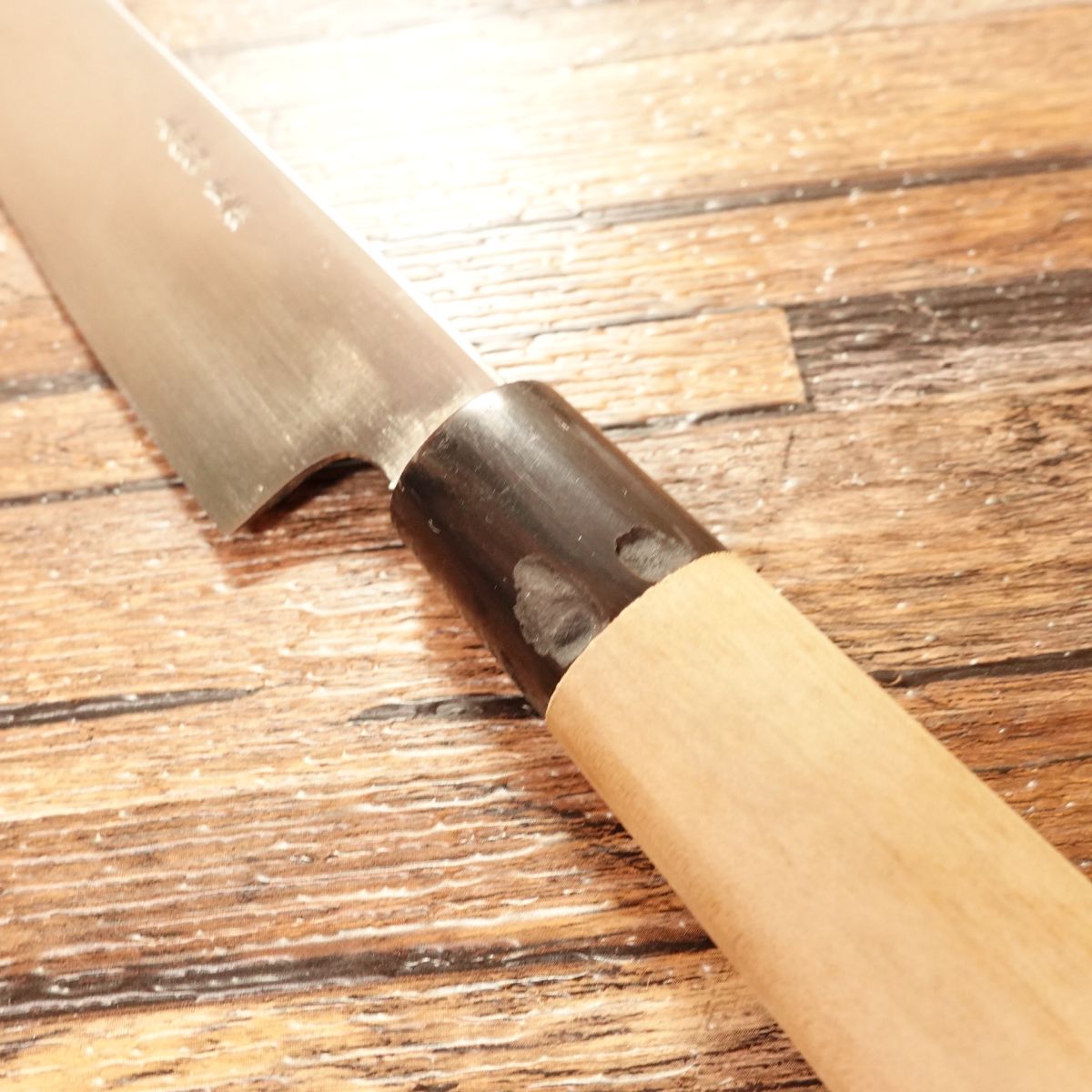 Ryogokuya Yanagiba Knife, Sharpened, Water Buffalo Handle, Sashimi Knife, Aogami No.2 Steel, Forged, Ryogokuya, Boxed, 300mm