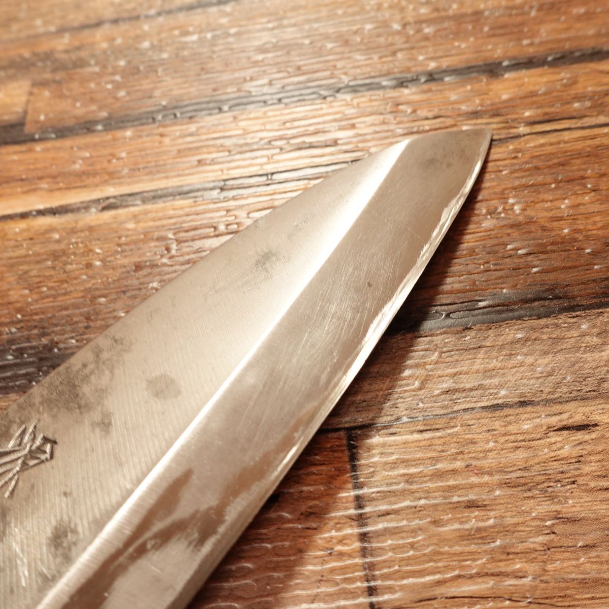 Minamoto Takeaki Ai-Deba Knife, Sharpened, With Seal, Hagane Steel, 155mm