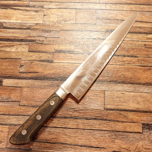 Tsubaya Gyuto Knife, Sharpened, All-Purpose Knife, Dimpled Blade, Slightly Single Bevel (70:30), Kappabashi, 235mm