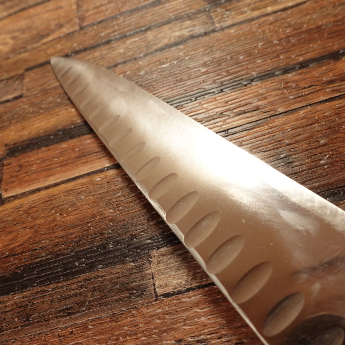 Tsubaya Gyuto Knife, Sharpened, All-Purpose Knife, Dimpled Blade, Slightly Single Bevel (70:30), Kappabashi, 235mm