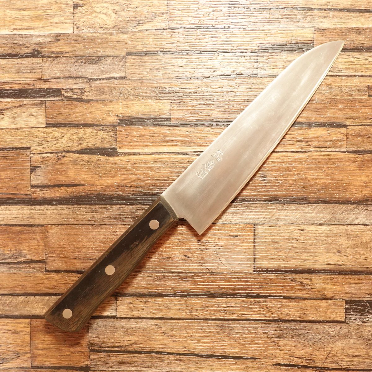 Hirotomo Gyuto Knife, Sharpened, Horse Logo, A Steel Warikomi, 180mm