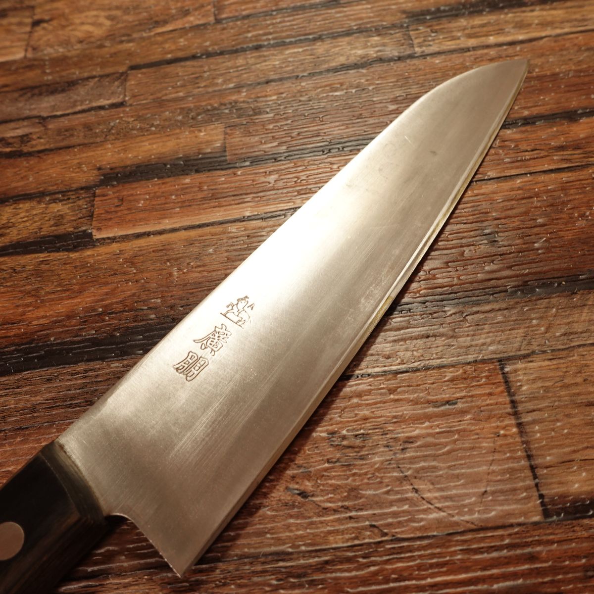 Hirotomo Gyuto Knife, Sharpened, Horse Logo, A Steel Warikomi, 180mm