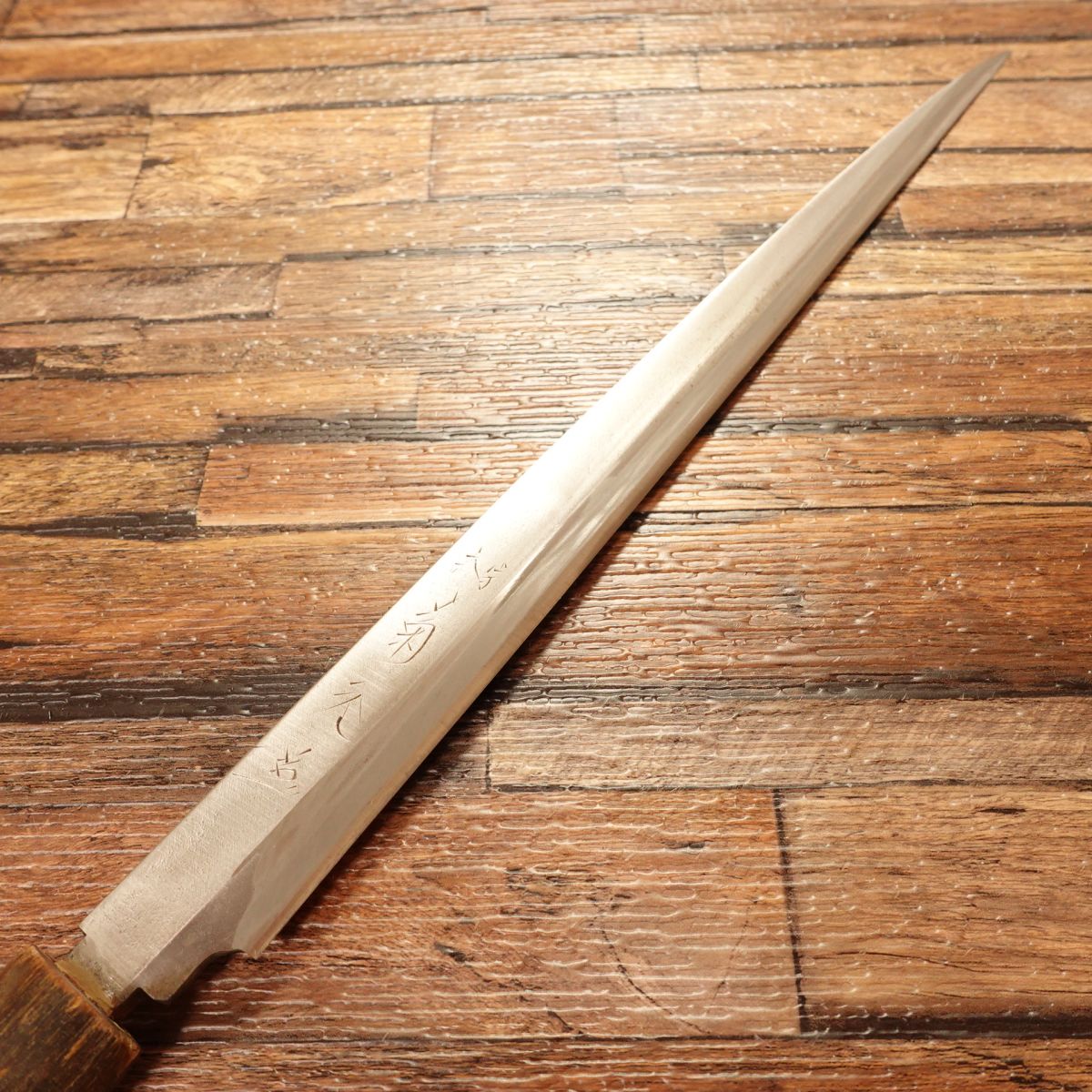 Kikumoto Yanagiba Knife, Water Buffalo Handle, Sashimi Knife, Honke Kikumoto Work, 285mm