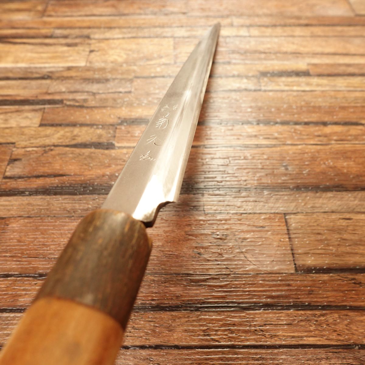 Kikumoto Yanagiba Knife, Water Buffalo Handle, Sashimi Knife, Honke Kikumoto Work, 285mm