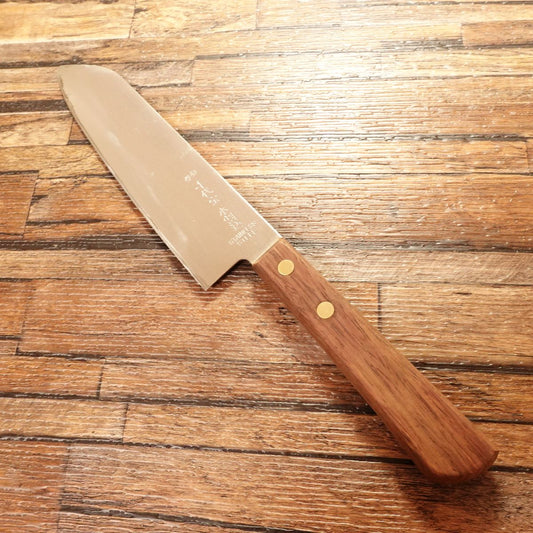 Chiyotakara Santoku Knife, Sharpened, All-Purpose Knife, Honwarikomi, Stainless Steel, 165mm