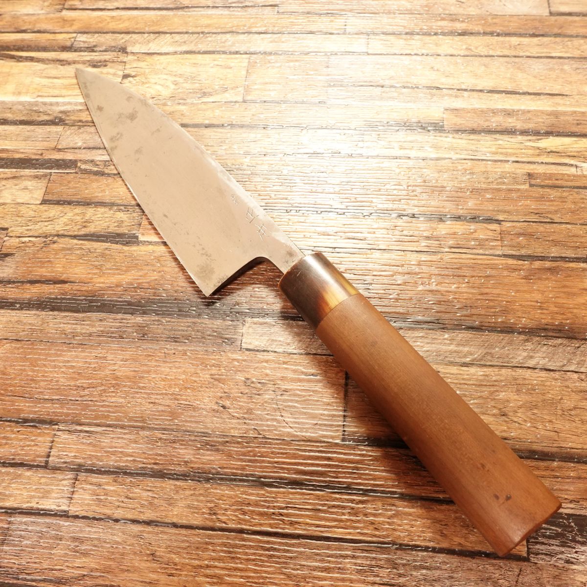 Masamoto Mi-Oroshi Knife, Sharpened, Water Buffalo Handle, Slim Deba, “Shu”, 180mm