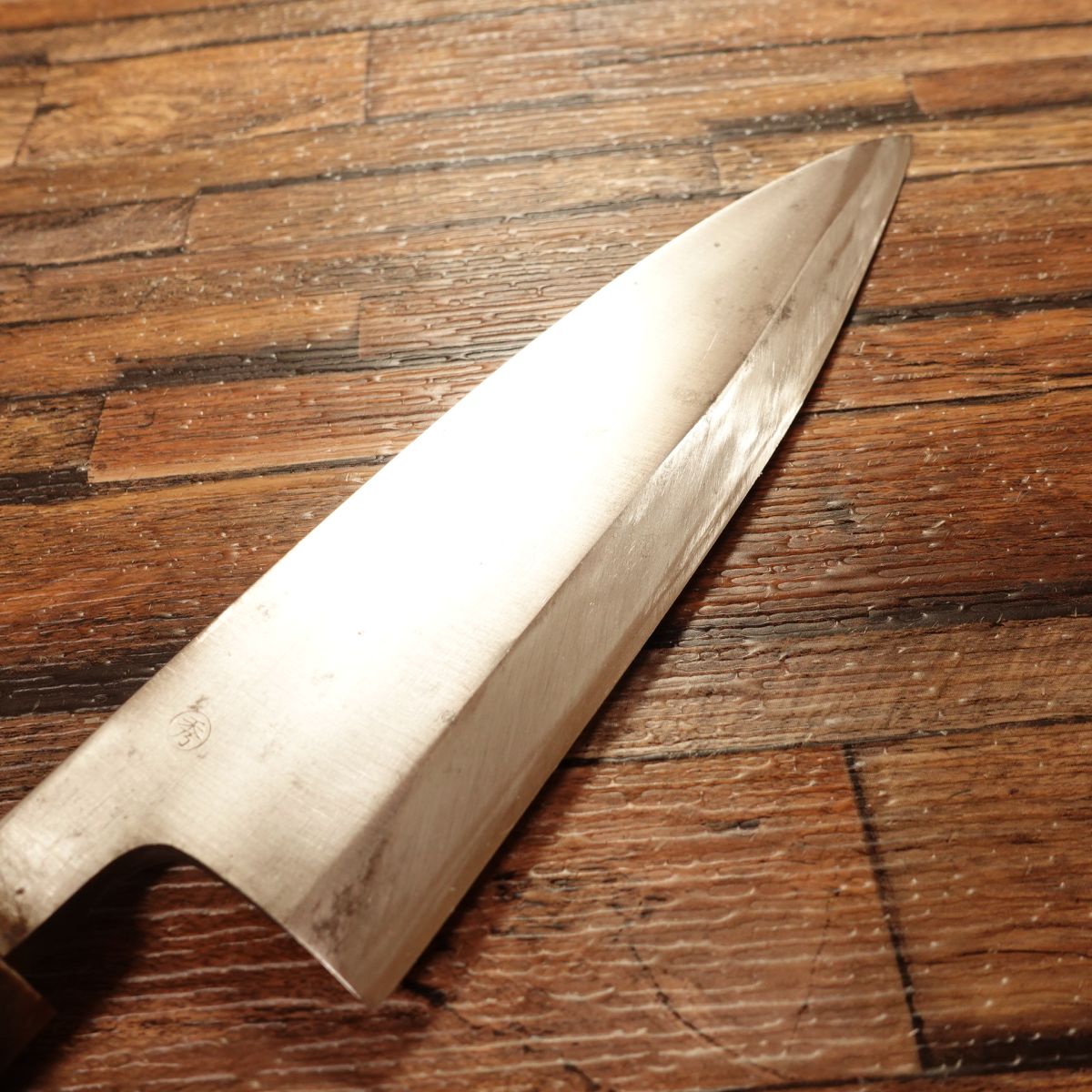 Masamoto Mi-Oroshi Knife, Sharpened, Water Buffalo Handle, Slim Deba, “Shu”, 180mm