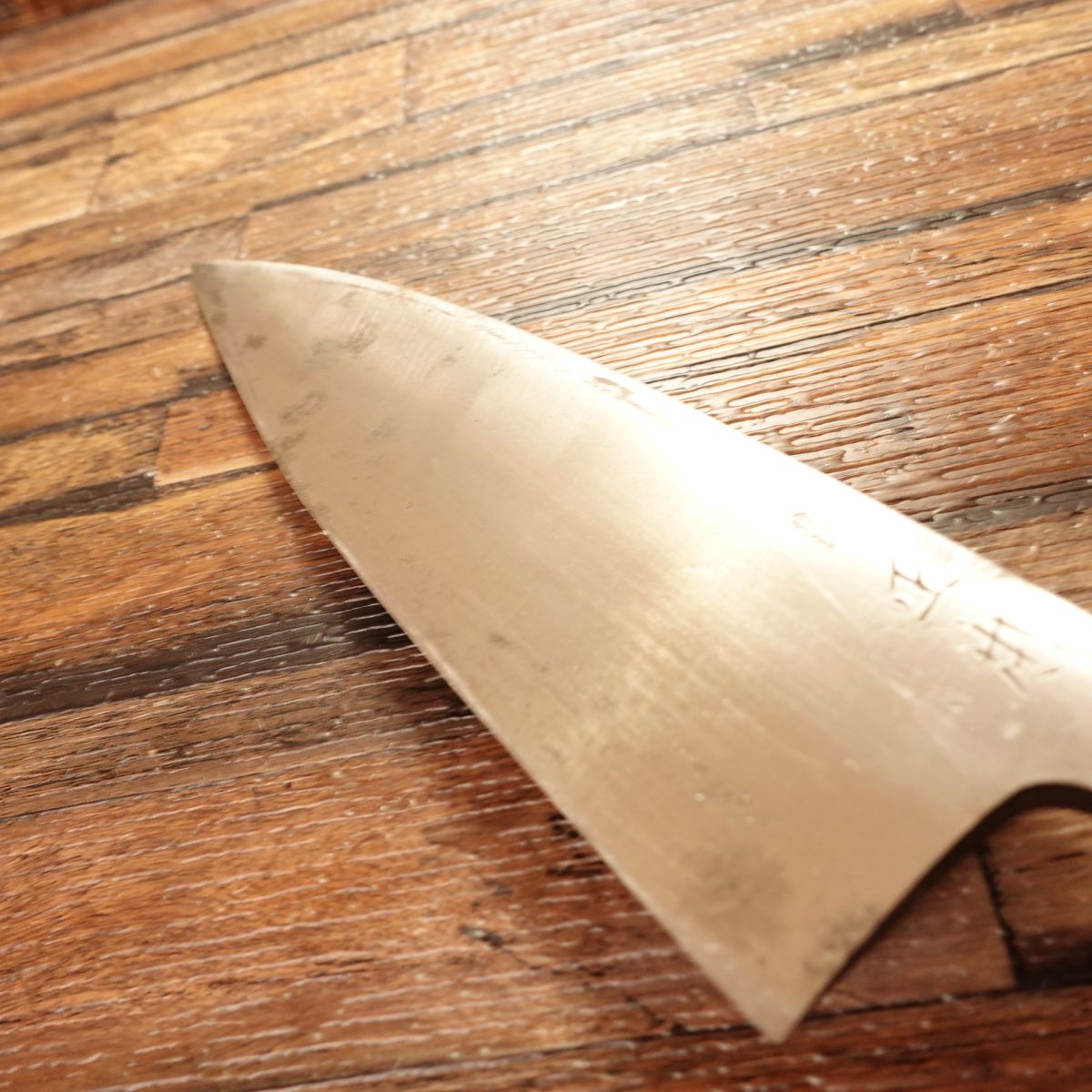 Masamoto Mi-Oroshi Knife, Sharpened, Water Buffalo Handle, Slim Deba, “Shu”, 180mm