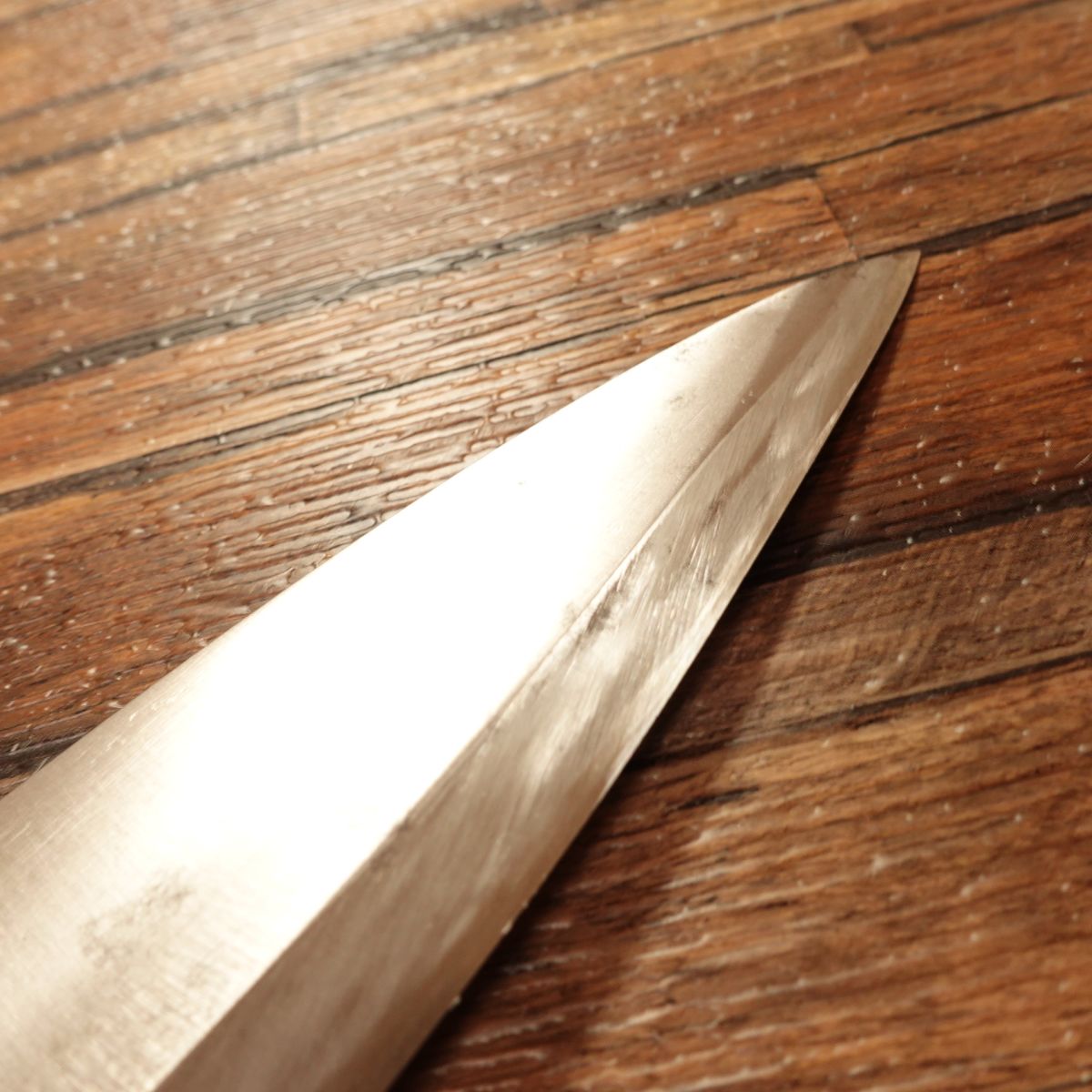 Masamoto Mi-Oroshi Knife, Sharpened, Water Buffalo Handle, Slim Deba, “Shu”, 180mm