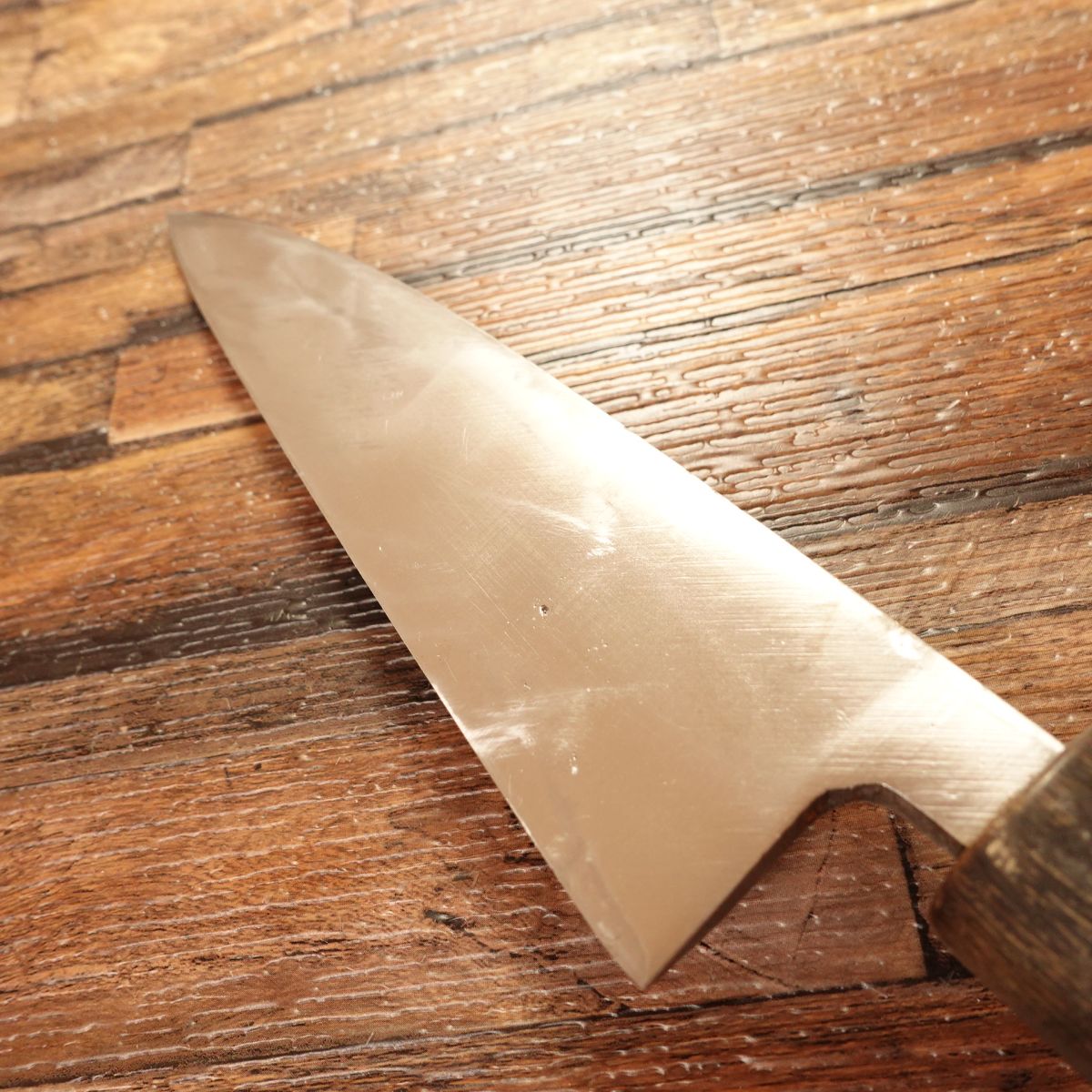 Kikuhide Deba Knife, Sharpened, Water Buffalo Handle, Kikuhide Stainless, Single Bevel, 160mm