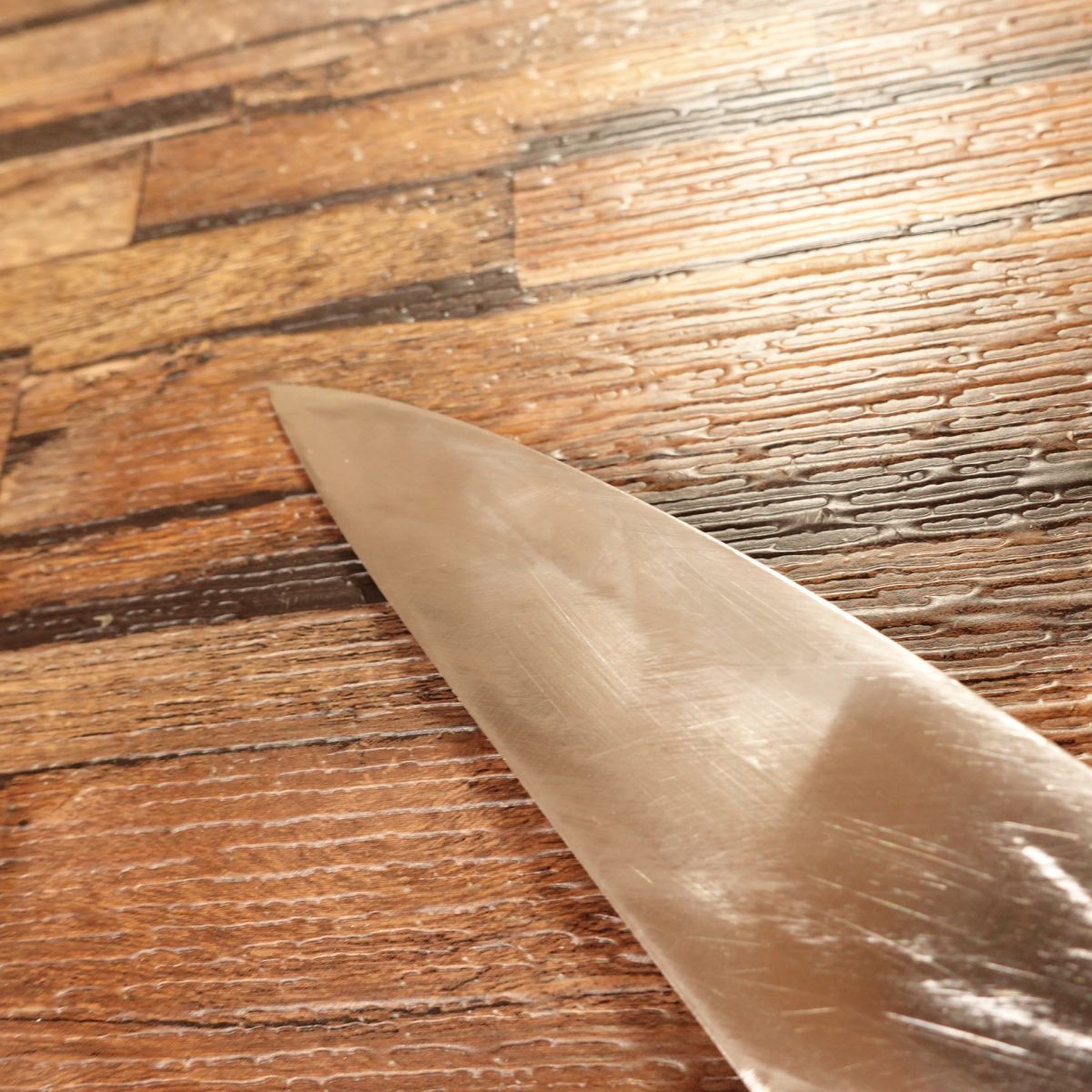 Kikuhide Deba Knife, Sharpened, Water Buffalo Handle, Kikuhide Stainless, Single Bevel, 160mm