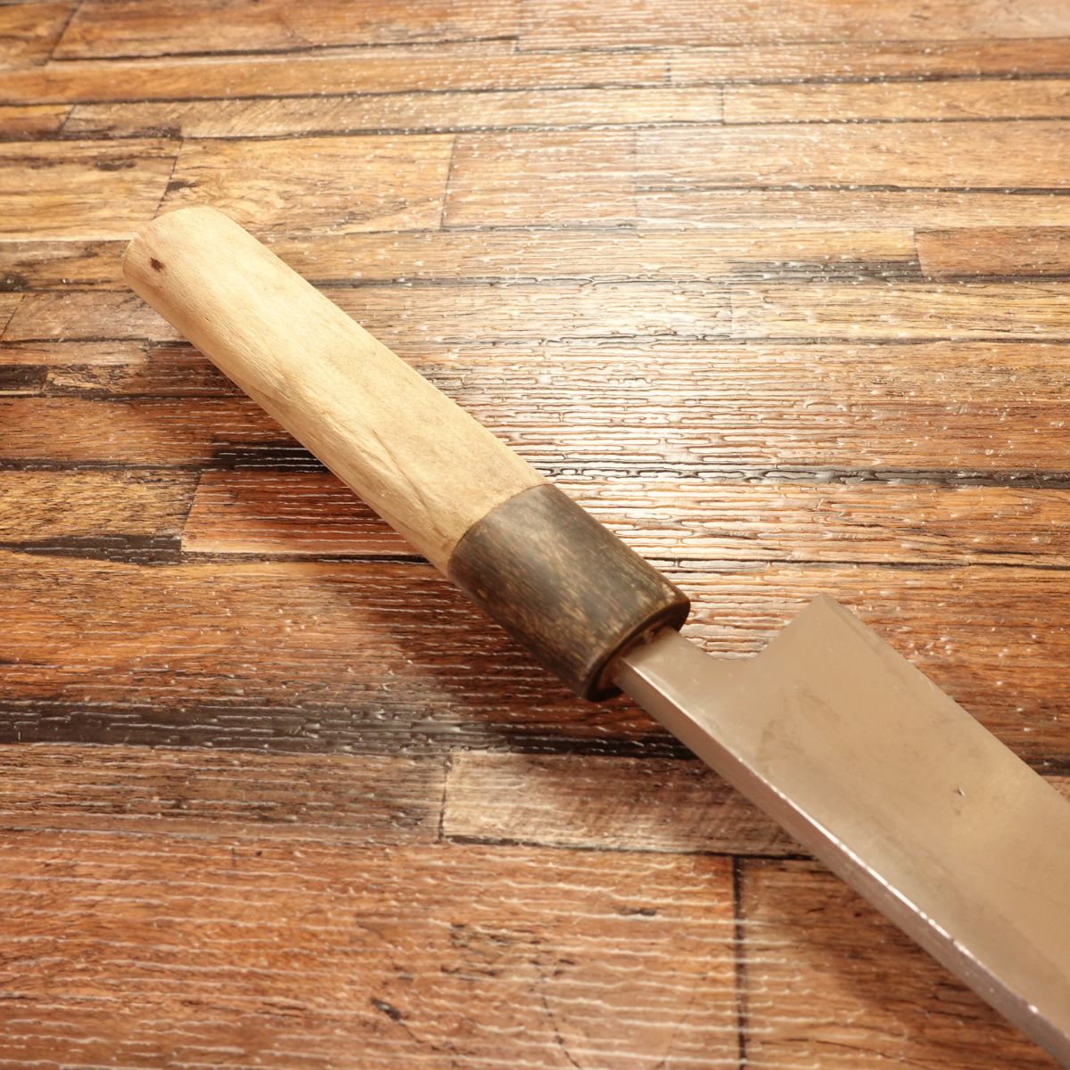 Kikuhide Deba Knife, Sharpened, Water Buffalo Handle, Kikuhide Stainless, Single Bevel, 160mm