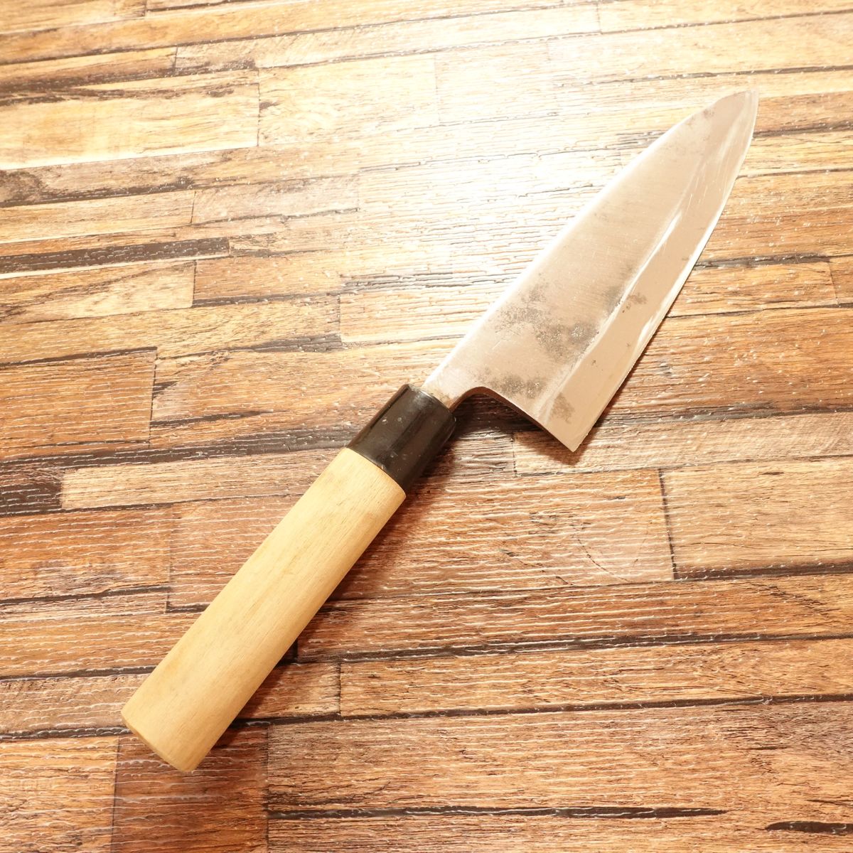Yoshitomo Deba Knife, Sharpened, Hagane, Yoshitomo Work, 165mm
