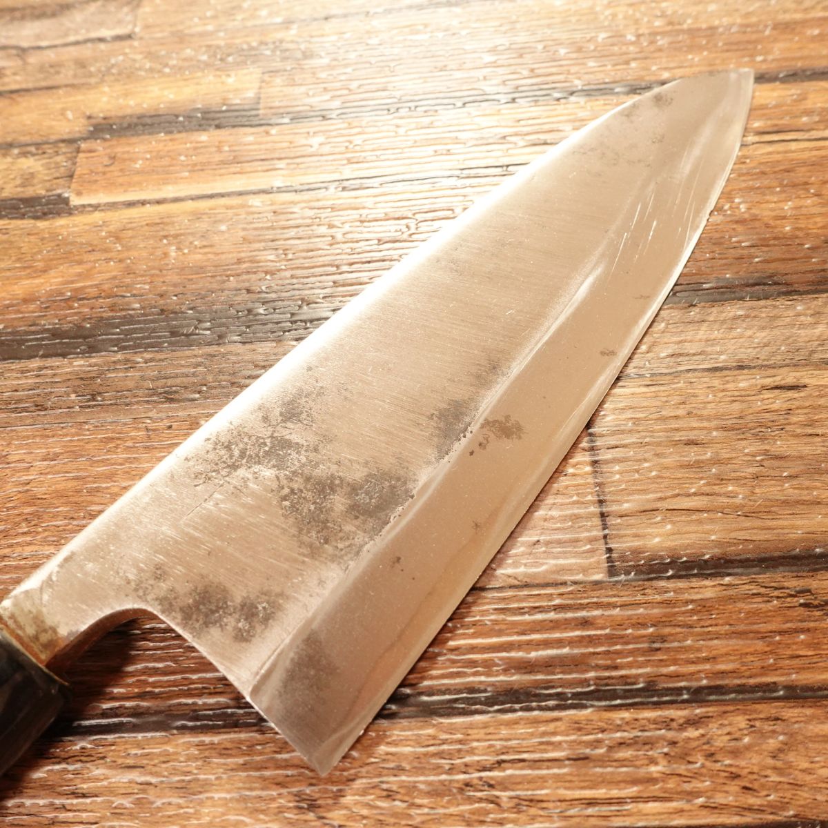 Yoshitomo Deba Knife, Sharpened, Hagane, Yoshitomo Work, 165mm