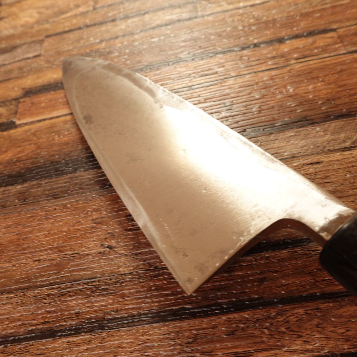 Yoshitomo Deba Knife, Sharpened, Hagane, Yoshitomo Work, 165mm