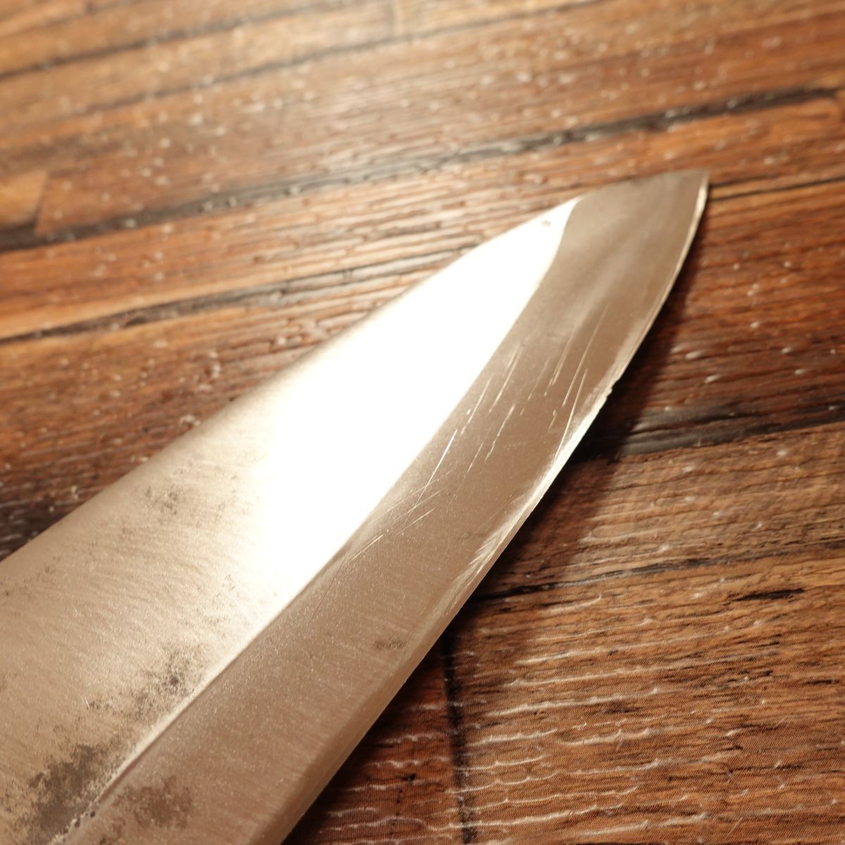 Yoshitomo Deba Knife, Sharpened, Hagane, Yoshitomo Work, 165mm