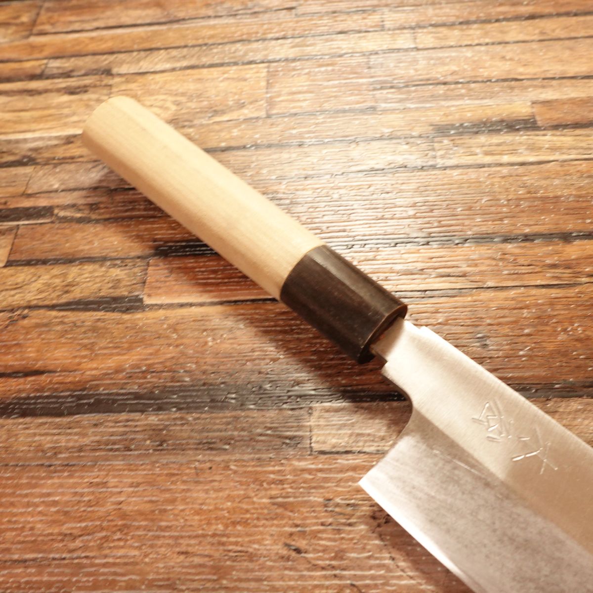 Kiya Usuba Knife, Sharpened, Water Buffalo Handle, Single Bevel, Vegetable Knife, Lightly Used, 200mm