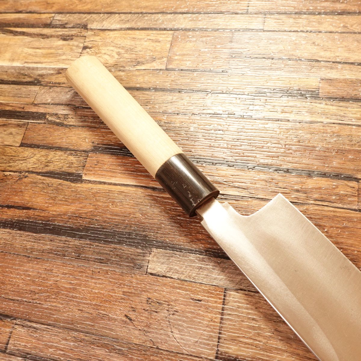 Kiya Usuba Knife, Sharpened, Water Buffalo Handle, Single Bevel, Vegetable Knife, Lightly Used, 200mm