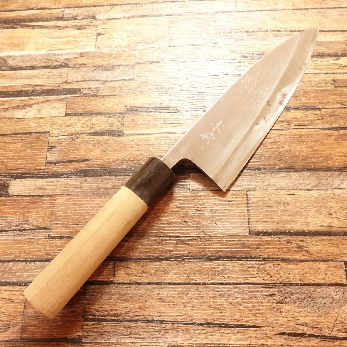 Kiya Deba Knife, Sharpened, Water Buffalo Handle, Hagane, Single Bevel, 190mm