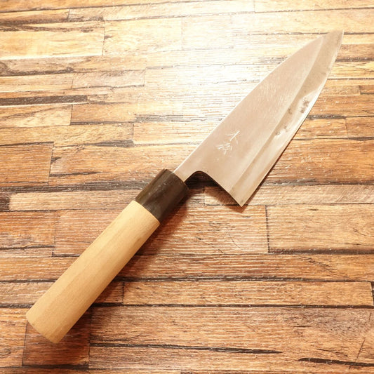 Kiya Deba Knife, Sharpened, Water Buffalo Handle, Hagane, Single Bevel, 190mm