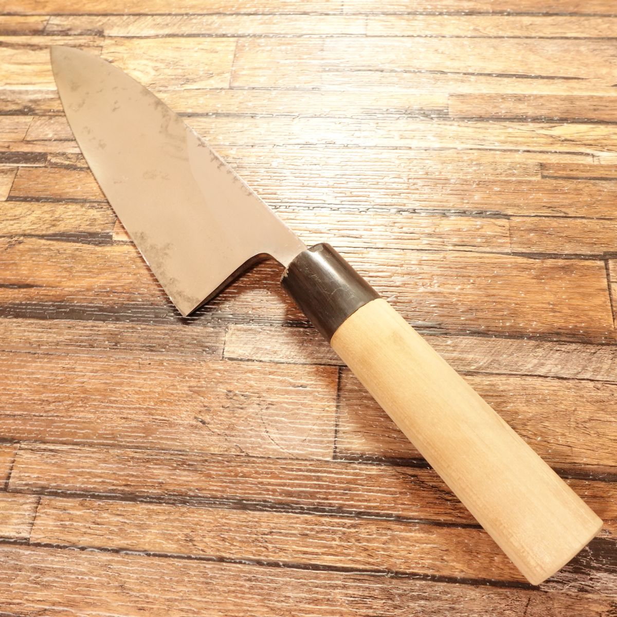 Kiya Deba Knife, Sharpened, Water Buffalo Handle, Hagane, Single Bevel, 190mm