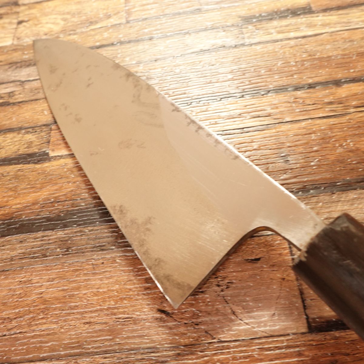 Kiya Deba Knife, Sharpened, Water Buffalo Handle, Hagane, Single Bevel, 190mm