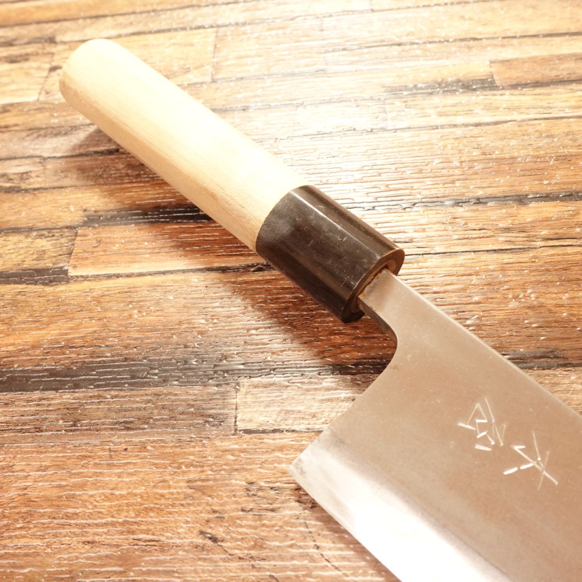 Kiya Deba Knife, Sharpened, Water Buffalo Handle, Hagane, Single Bevel, 190mm