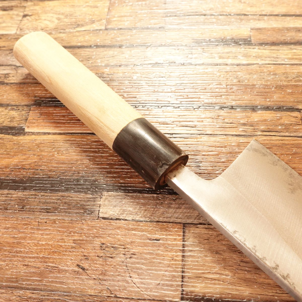 Kiya Deba Knife, Sharpened, Water Buffalo Handle, Hagane, Single Bevel, 190mm